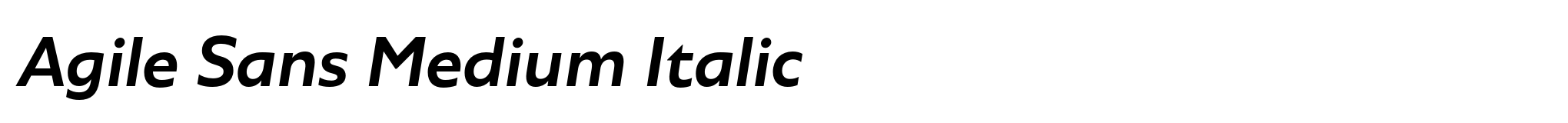 Agile Sans Medium Italic image